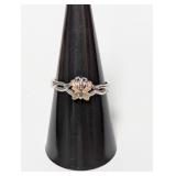 12K/.925 Sterl Black Hills Butterfly Ring Sz 8