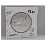 2021 1oz .999 Silv Peanuts Round