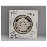 1990 1oz .999 Silv Bugs Bunny 50th Bday Round