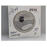 2019 1oz .999 Silv Moon Landing $1 Dollar