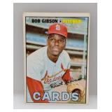 1967 Topps Bob Gibson #210 Indent/Stain
