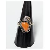 .925 Sterl Southwestern Style Ring Sz 8