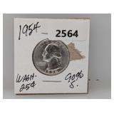 1954 90% Silv Wash Quarter
