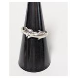 .925 Sterl Dolphins Ring Sz 8