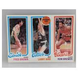 1980 Topps Fred Brown Larry Bird Reon Brewer