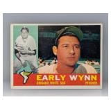1960 Topps Early Winn #1 Hof Low Card# Creases