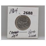 1964 80% Silv Canada Quarter