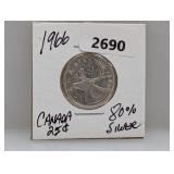 1966 80% Silv Canada Quarter