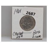 1961 80% Silv Canada Quarter