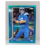 2025 Topps Chrome Jared Goff Aqua Ref 105/199 102