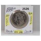 Key Date 1888-S 90% Silv Morgan $1 Dollar