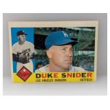 1960 TOPPS Baseball DUKE SNIDER HOF Surface/Indent