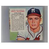 1954 RED MAN TOBACCO EDDIE MATHEWS HOF Creases