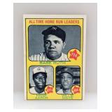 1973 TOPPS LEADERS BABE RUTH/AARON/MAYS Surface