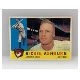 1960 TOPPS Baseball RICHIE ASHBURN HOF Crease