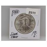 1986 1oz .999 Silv Eagle $1 Dollar