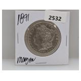1891 90% Silv Morgan $1 Dollar