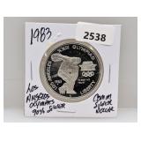 1983 90% Silv LA Olympics Comm $1 Dollar