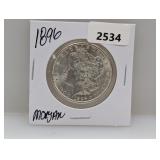 1896 90% Silv Morgan $1 Dollar