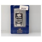1/2oz .999 Silv Pamp Suisse Bar Charm