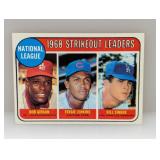 1969 TOPPS NL STRIKEOUT LEADERS GIBSON/JENKINS