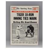1969 TOPPS WSG6 TIGER 10 RUN INNING TIES MARK