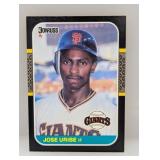 1987 Donruss Jose Uribe #436- Error Card
