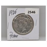 1935 90% Silv Peace $1 Dollar