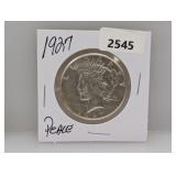 1927 90% Silv Peace $1 Dollar