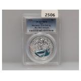 PCGS 2026 PR70 1oz .999 Silv Rev Pr Colorized