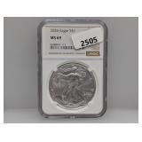 NGC 2026 MS69 1oz .999 Silv Eagle $1