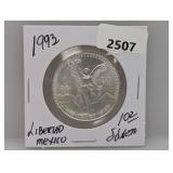 1993 1oz .999 Silv Mexico Libertad