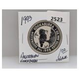 1993 1oz .999 Silv Australian Kookaburra