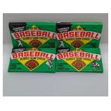 (4) 1989 Bowman Packs Look For Ken Griffey Jr. Rc