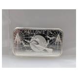 1973 1oz .999 Silv Halloween Art Bar