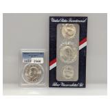 Ike $1 Dollar & Bicentennial UNC Set