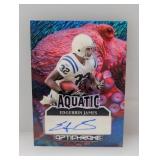 1/1 Leaf Aquatic Optichrome Edgerrin James Auto