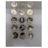 (12) Comm Clad Half $1 Dollars