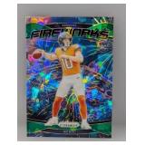 2024 Panini Prizm Green Fireworks Bo Nix RC #23