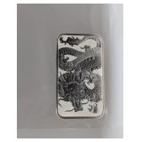 2022 1oz .999 Silv Dragon $1 Bar