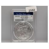 PCGS 2020-W MS6 1oz .999 Silv Eagle $1