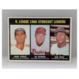 1967 Topps Strikeout Leaders Koufax/Bunning S