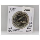 1987 90% Silv US Constitution Half $1 Dollar