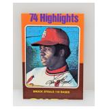 1975 Topps Mini Miscut Lou Brock #2
