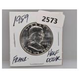 1959 90% Silv Franklin Half $1 Dollar