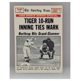 1969 Topps WSG 6 TIGER 10 RUN INNING TIES RECORD