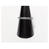 .925 Sterl Pale Blue Gemstone Infinity Band Sz 8
