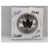 2023 1oz .999 Silv Canada Maple Leaf