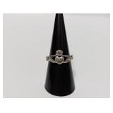 .925 Sterl Claddagh Ring Sz 8