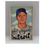 1952 Bowman #209 Dick Littlefield Tigers Surface